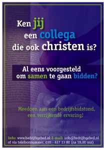 bijbel blauw poster bedrijfsbidstond